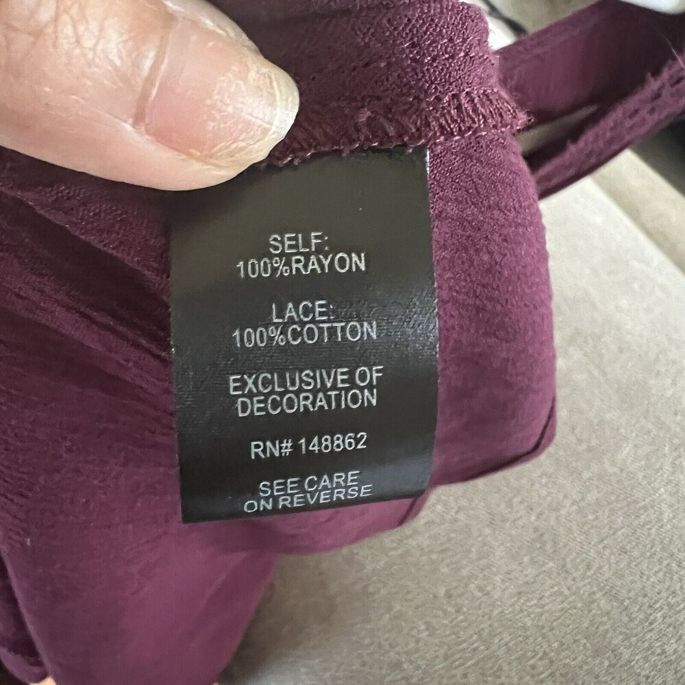 Torrid Babydoll Crinkle Gauze Crochet Lace-up Top 1X Rayon Blouse - Picture 7 of 7